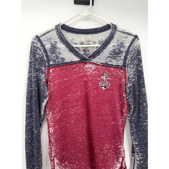 Yachet Club Long Sleeve Distressed T Shirt Aruba Island Travel Destination S - Picture 5 of 7